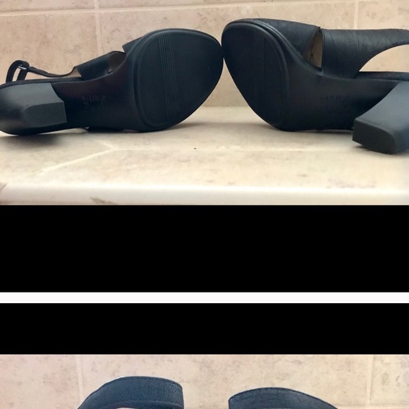 Naturalizer Peep Toe Black Suede Sandal - Picture 7 of 8